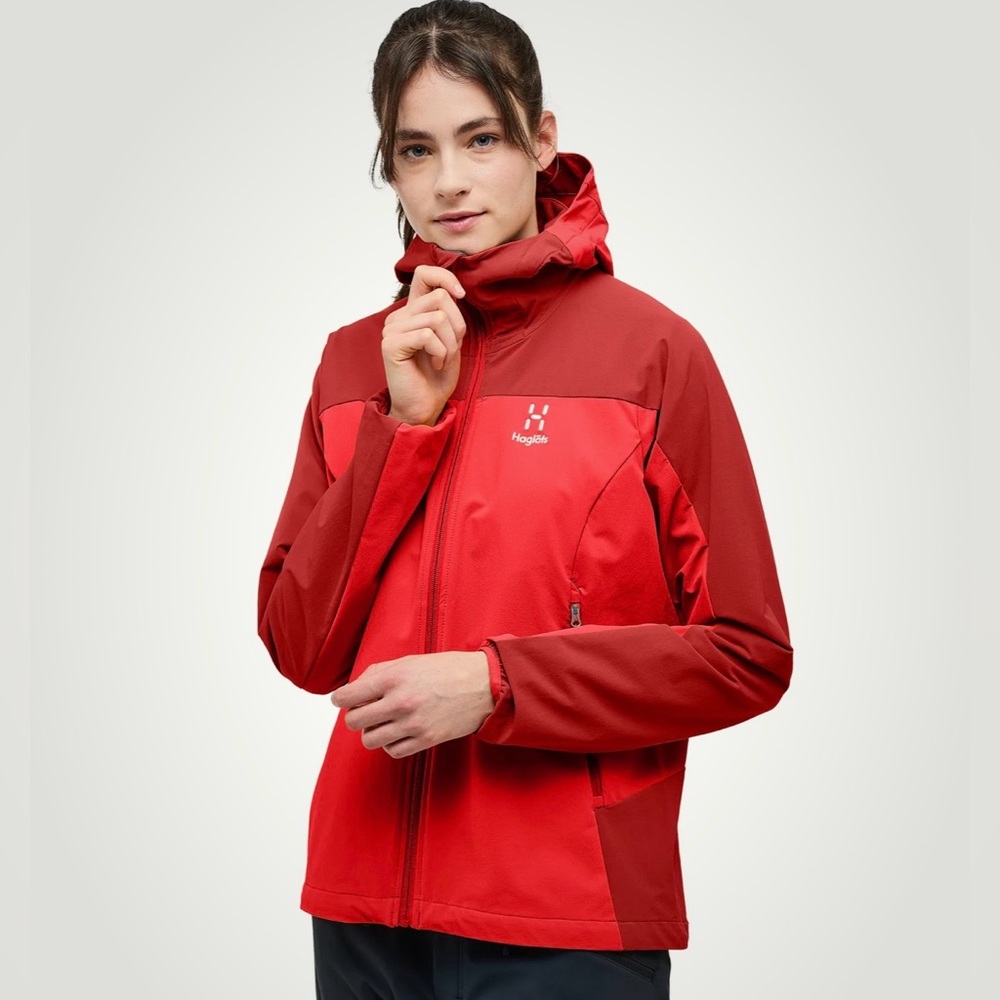 Haglofs Moran soft shell lightweight outdoor hoody Jacket women’s size XL